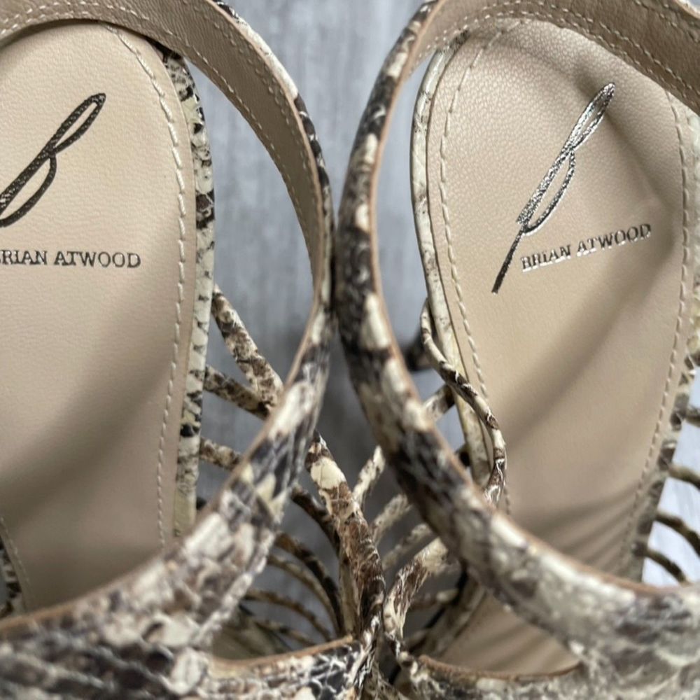 Brian Atwood Python Platform Sandals - image 6